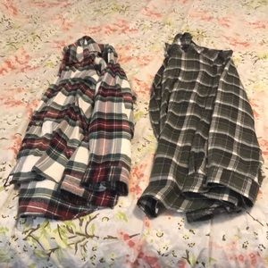 Two American Eagle flannels